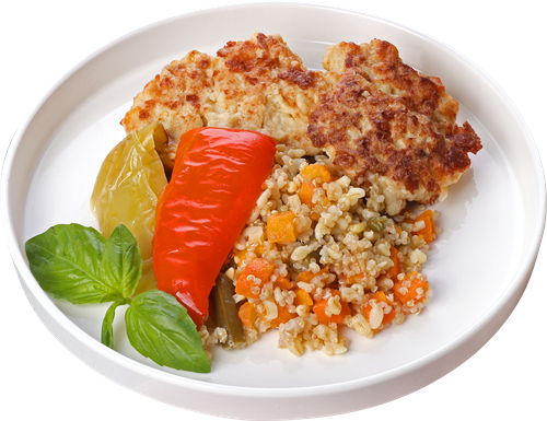 

Оладьи рыбные Лента Fresh с булгуром, киноа и соусом из шпината, 260 г