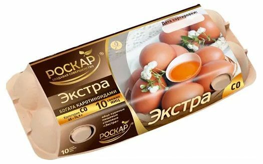 Яйцо куриное Роскар Экстра С0, 10 шт, 700 г