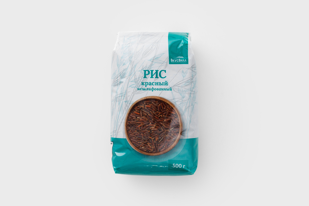 

Рис красный нешлифованный