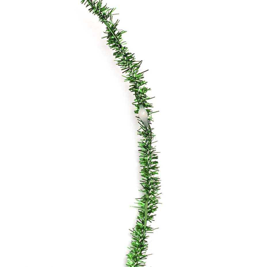 

Электрогирлянда GLOS «Блестящая нить» для использования внутри помещений, 40 зелёных нанодиодов, 4м