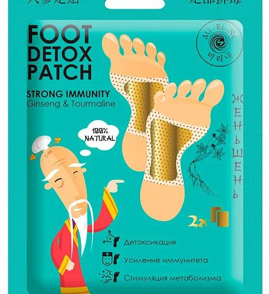 Детокс-патчи для ног Mi-Ri-Ne Ginseng, 1 пара
