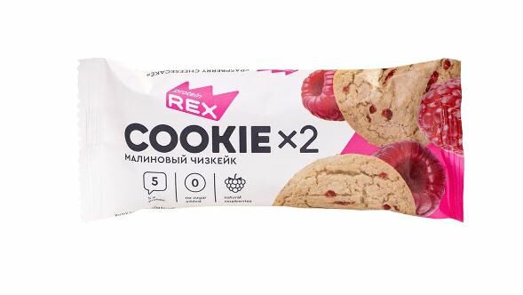 Печенье Proteinrex Малиновый Чизкейк с высоким содержанием протеина, 50г