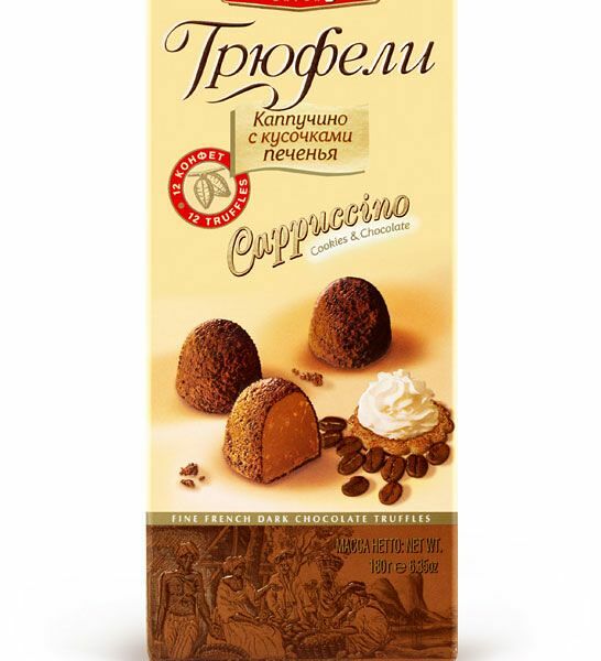 Набор конфет Трюфели каппучино с печеньем ТМ Победа Вкуса
