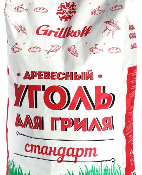 Уголь древесный Grillkoff Стандарт для гриля, 5 кг