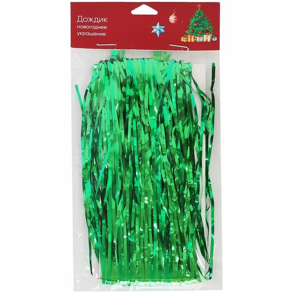 Украшение дождик новогоднее Маркет, 1 шт в ассортименте