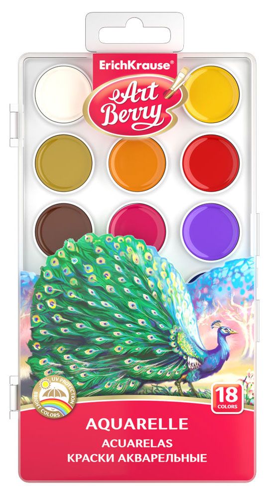 

Краски акварельные ErichKrause ArtBerry 18 цветов