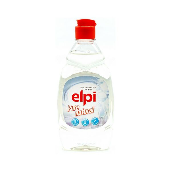 Гель для мытья посуды  Elpi Pure natural, 450 мл, ТУ BY 812004107.006-2015