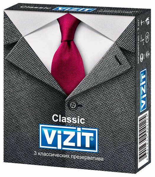 Презервативы Vizit Classic классические 3 шт.