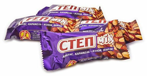 Конфеты Степ Mix вафельные глазированные, вес