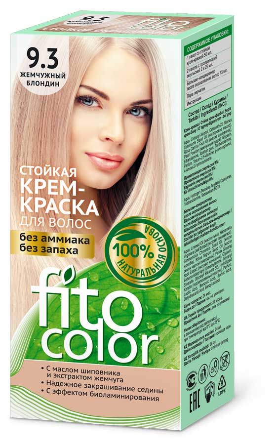 

Крем-краска для волос оттенок 9.3 Жемчужный блондин Fito color 115 мл