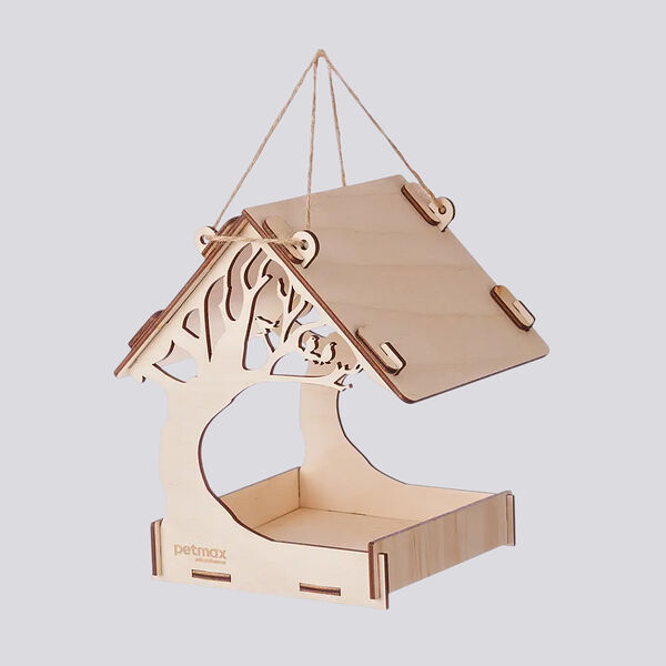 Кормушка Petmax уличная сборная для птиц Лес 15 х 15 х 20 см