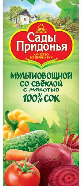 Сок Сады Придонья Мультиовощной со свеклой с мякотью 1 л