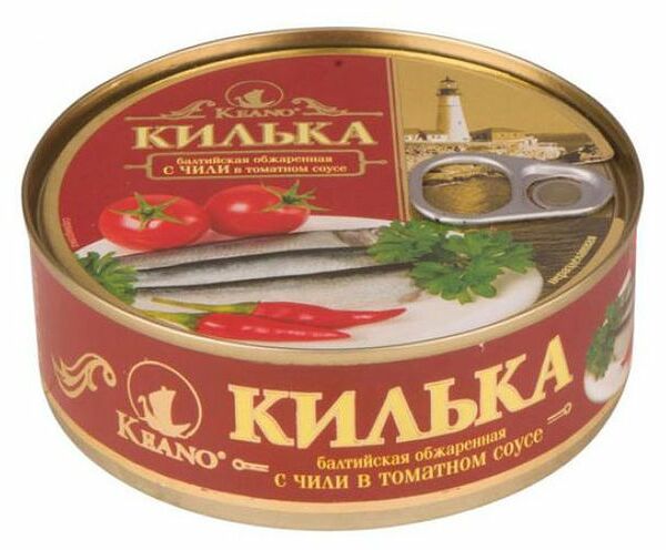 Килька балтийская обжаренная Keano с чили в томатном соусе, 240 г