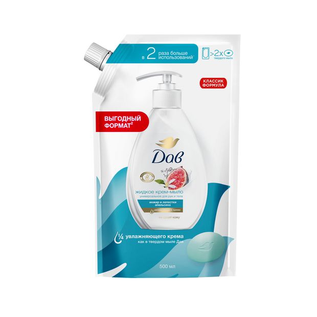 

Крем-мыло жидкое Дав Инжир и Лепестки Апельсина 500 мл