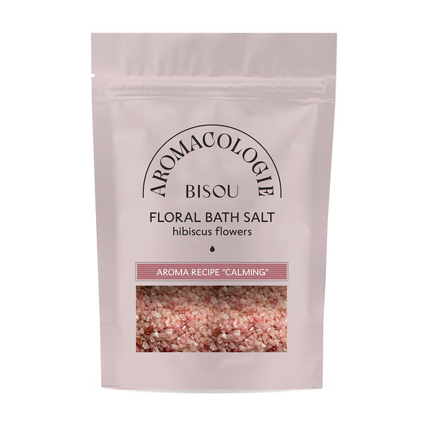 Соль для ванны Bisou Aromacologie Успокаивающая гибискус 330г