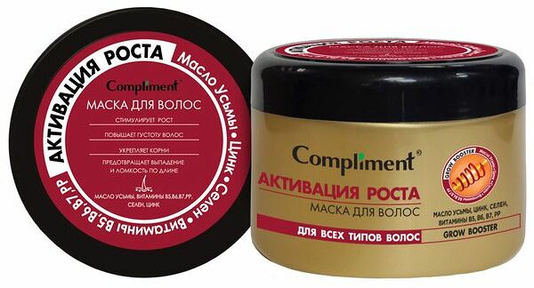 Маска для волос COMPLIMENT Grow Booster Активация роста, 500мл