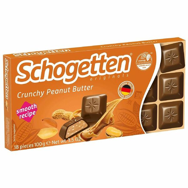 Шоколад Schogetten с арахисовой пастой 100г