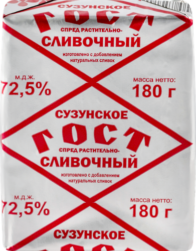 

Спред растительно-сливочный Сузунское 72.5% 180 г