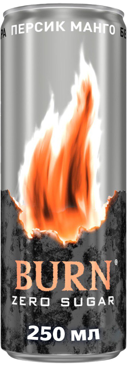 

Энергетический напиток Burn Персик-Манго Zero 250 мл