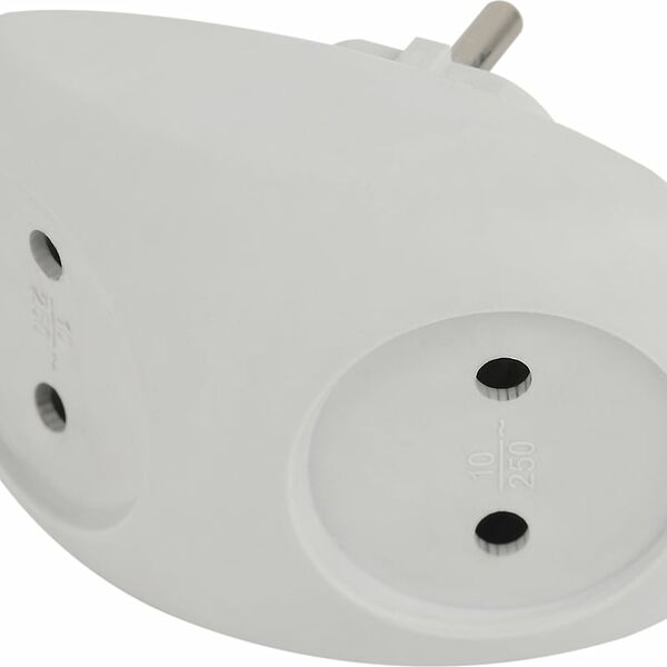 Разветвитель Эра 2 розетки, без заземления