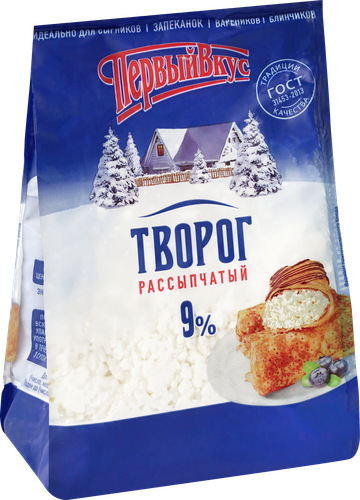 

Творог Первый вкус рассыпчатый 9% 350 г