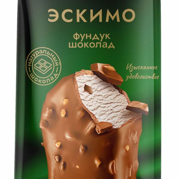 Мороженое Пестравка эскимо сливочное фундук молочный шоколад в глазури 8%