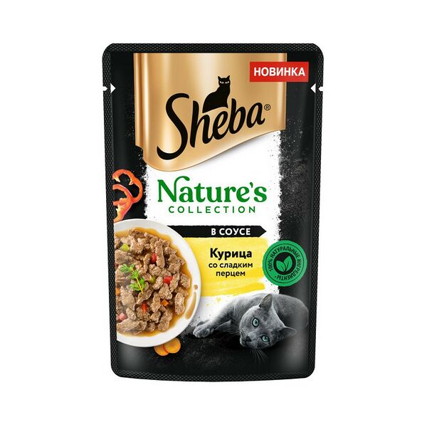 Корм консерв Sheba Nature's Collection с курицей и сладким перцем для взр кошек 75г