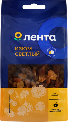 

Изюм светлый Лента Малаяр, без косточки, 150 г