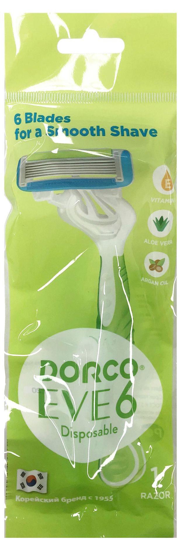 

Станок для бритья одноразовый женский Dorco Eve 6 SXA300-1P 6 лезвий, 1 шт