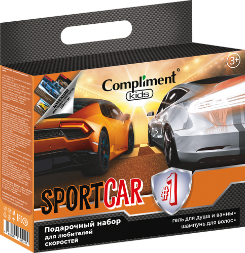

Набор подарочный Compliment Kids №1169 Sportcar #1: гель для душа 200 мл, шампунь 200 мл, карточки