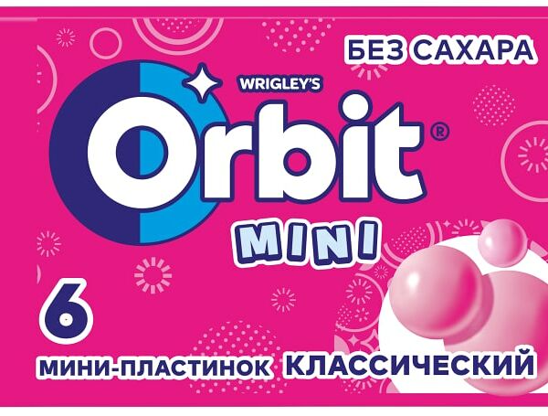 Жевательная резинка Orbit Классический без сахара 10.2г