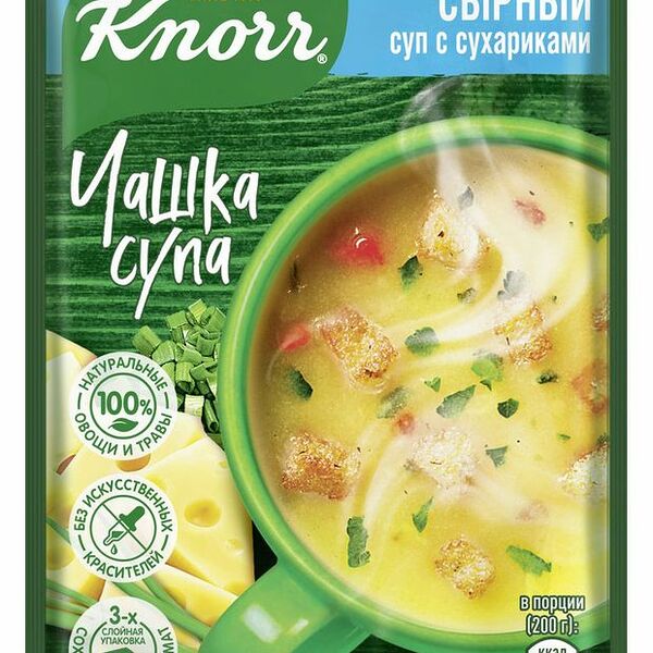 Сырный суп Knorr Чашка супа с сухариками 15.6г