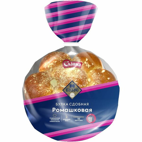 Булка сдобная Колос Ромашковая