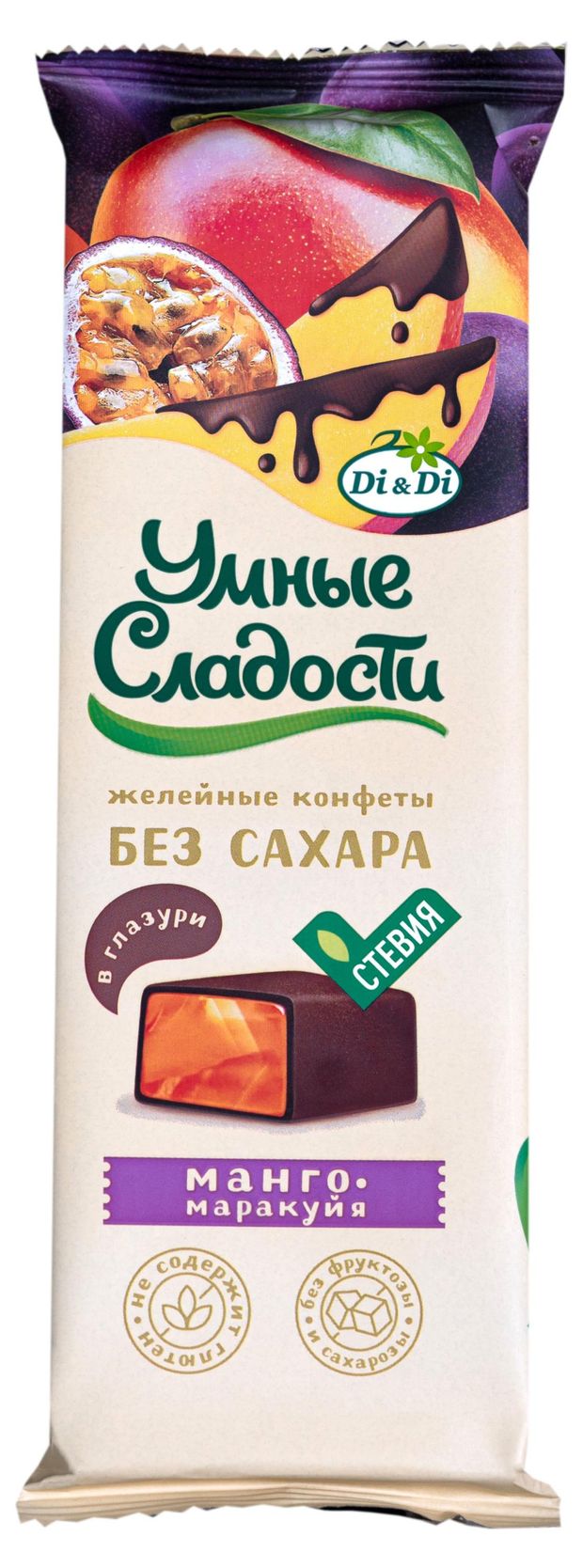

Конфеты желейные Умные сладости манго-маракуйя 105 г