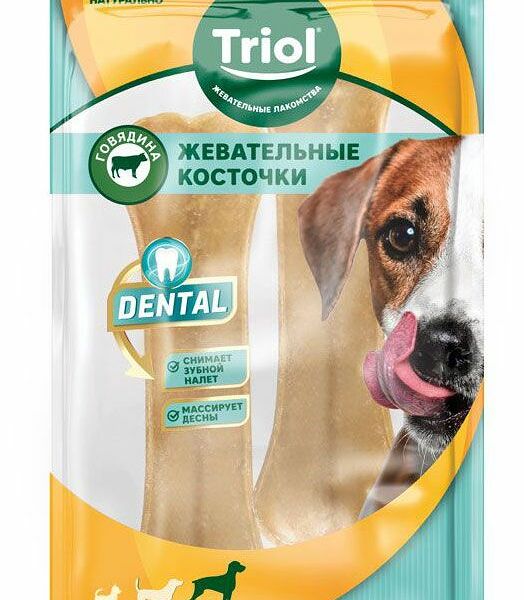 Лакомство для собак Triol Кость из жил 16 см, 165 г, 2 шт.