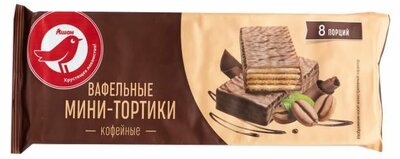 Торт вафельный АШАН Красная птица кофейный