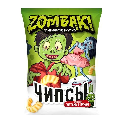 Чипсы Zomбаки картофельные со вкусом сметаны и лука 60 г