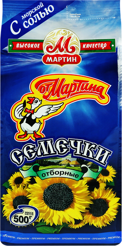 

Семечки От Мартина подсолнечника отборные с морской солью 500 г