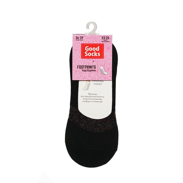 Женские подследники Good Socks трикотажные ss21 WAT92066-21-1 черные, размер 23-25