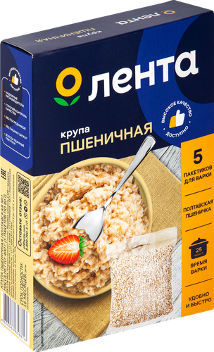 

Крупа пшеничная Лента в варочных пакетиках 80 г х 5 шт