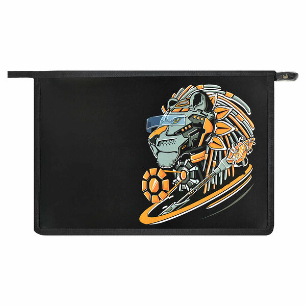 Папка для тетрадей А4 33х23х7см, пластик, молния КИБЕР ЛЕВ 59603