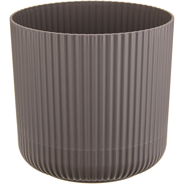 Горшок для цветов с поддоном Вельвет, 3.6 л, d=18 см, цвет серый
