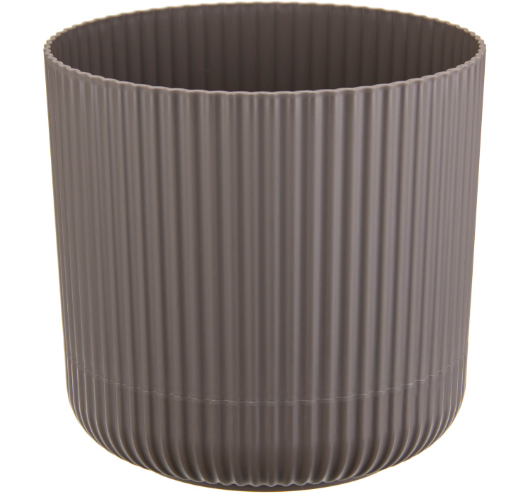 

Горшок для цветов Idea Вельвет с поддоном серый 3.6 л 18 см