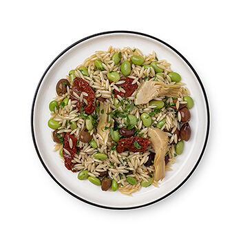 Салат с пастой «орзо», артишоками и вялеными томатами, «Уже готово», 180 г, Россия