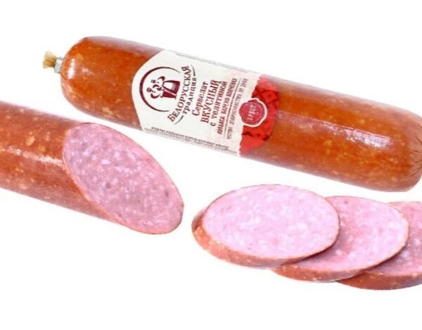 Колбаса Белорусская Традиция сервелат Вкусный с телятиной вес до 400г