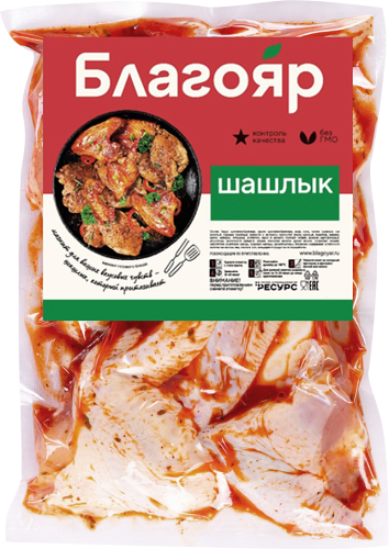Шашлык Благояр Микс цыплёнка-бройлера вес