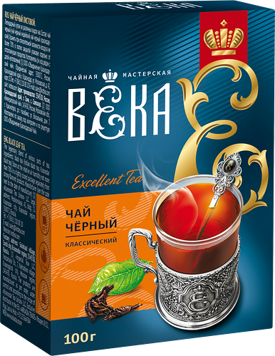Чай черный ВЕКА Классический, крупнолистовой, 100г