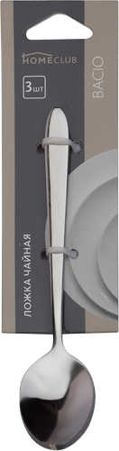 

Ложка чайная Homeclub Bacio, нержавеющая сталь, 3 шт