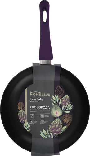 

Сковорода Homeclub Artichoke 28 см, антипригарное покрытие, штампованный алюминий, цвет в ассортименте