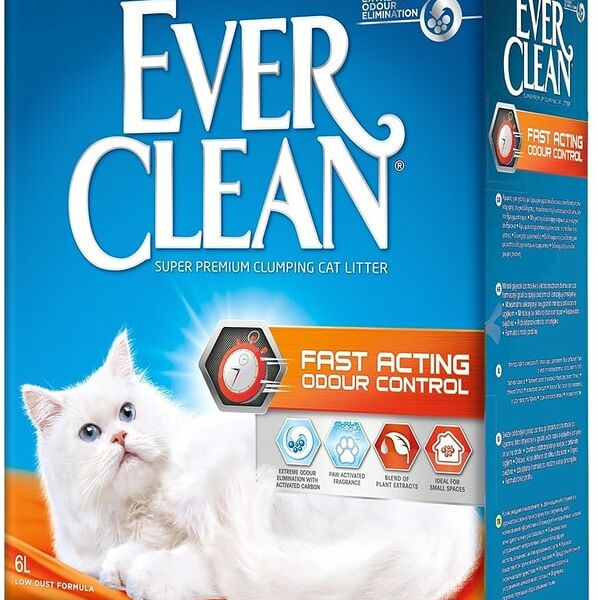 Наполнитель для кошачьего туалета Ever Clean Fast Acting Мгновенный контроль запахов 6л